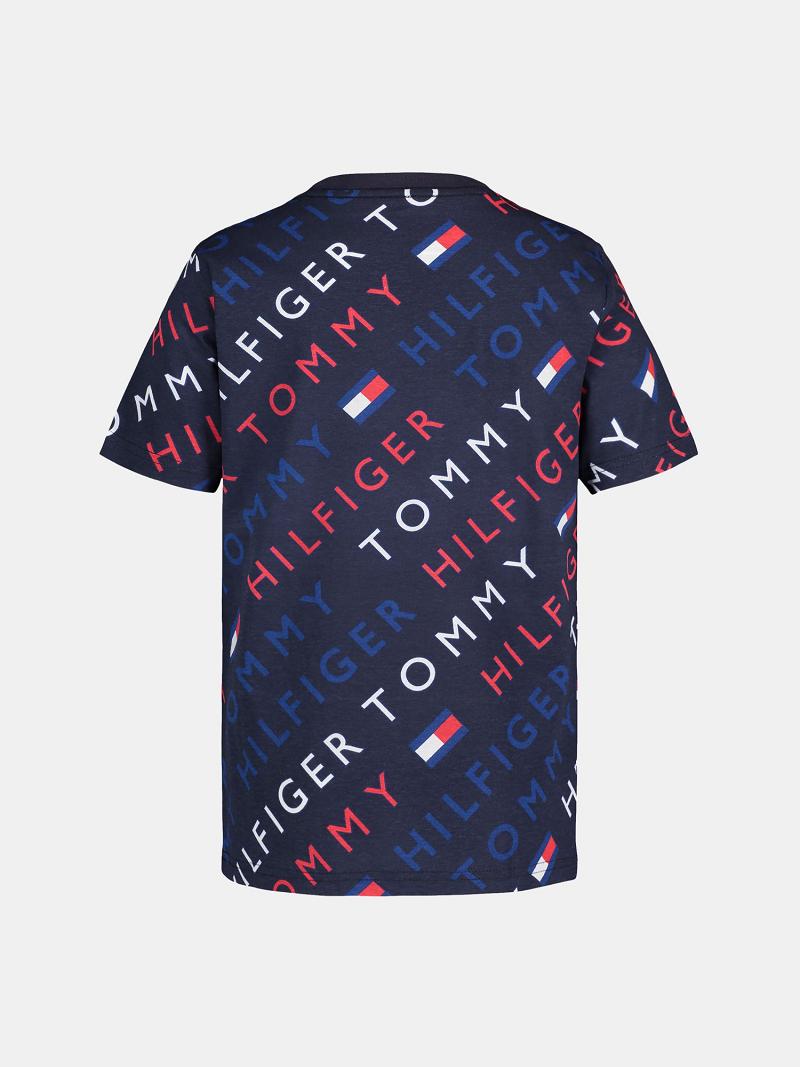 Camiseta Tommy Hilfiger Little Navy Icon Azul Marino | MX_B2185