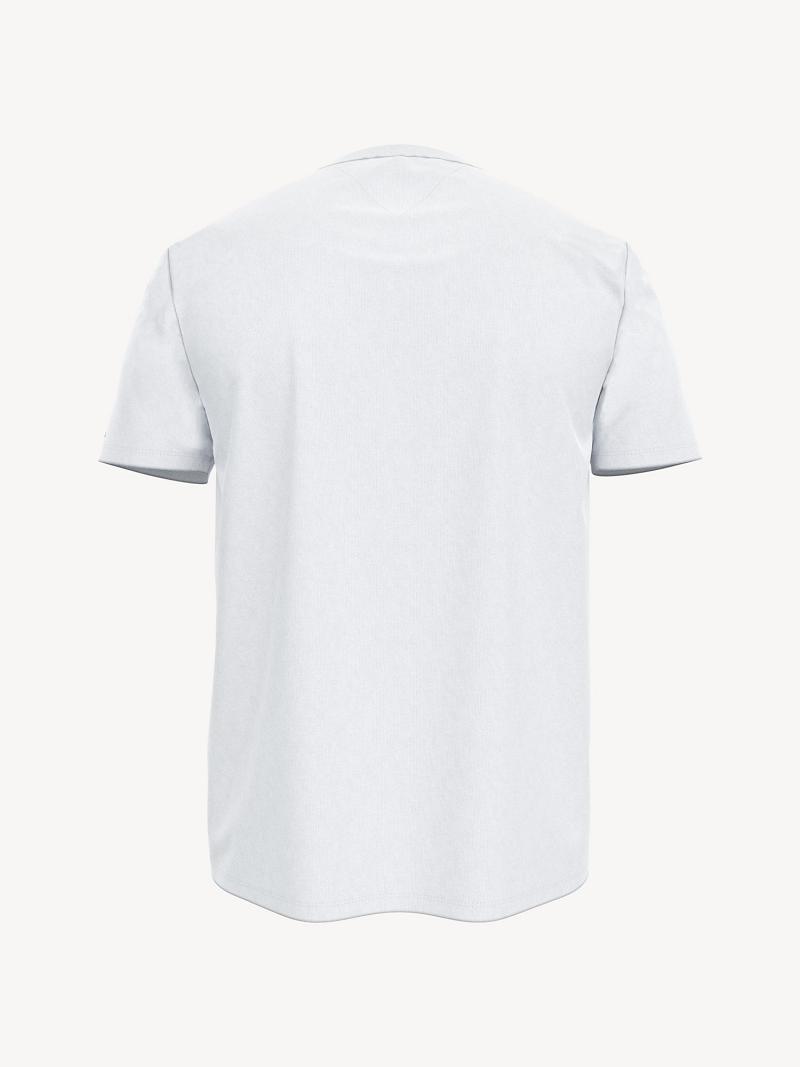 Camiseta Tommy Hilfiger Lockup Blancos | MX_M31049