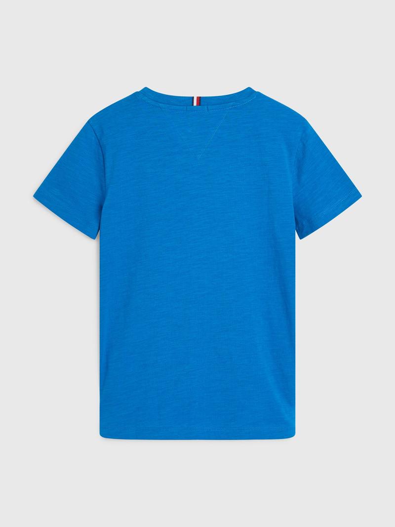 Camiseta Tommy Hilfiger Logo Azules | MX_B2193