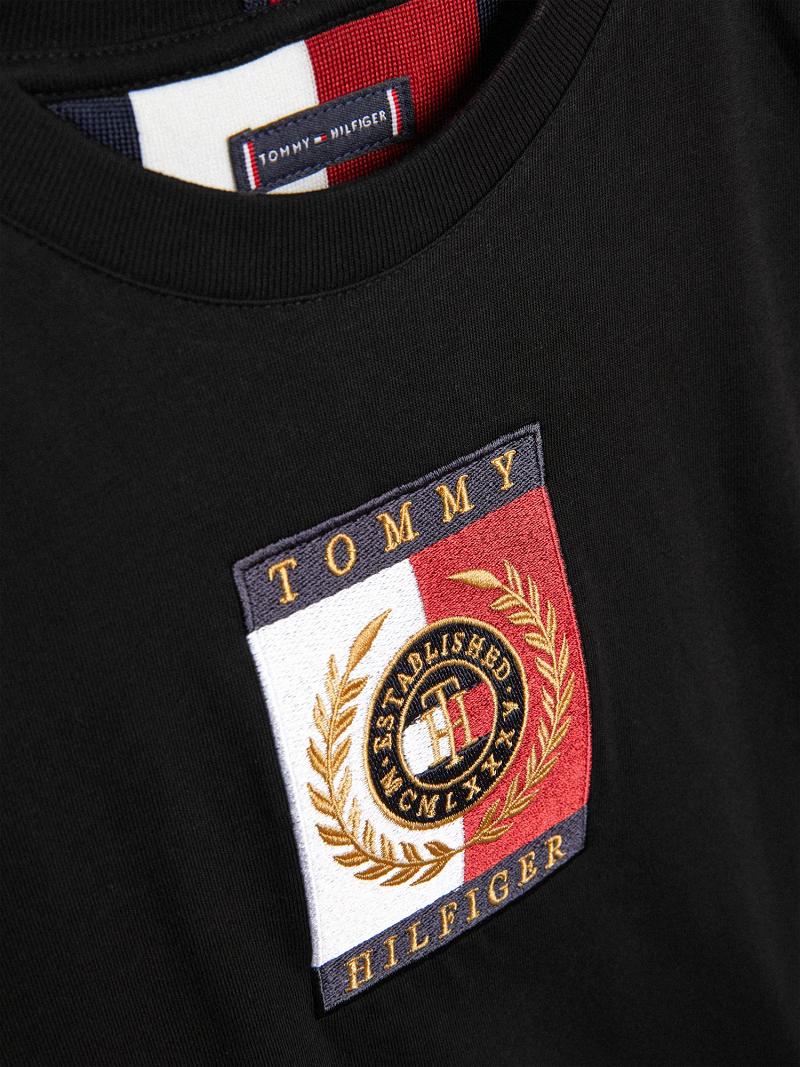 Camiseta Tommy Hilfiger Logo Negros | MX_B2194