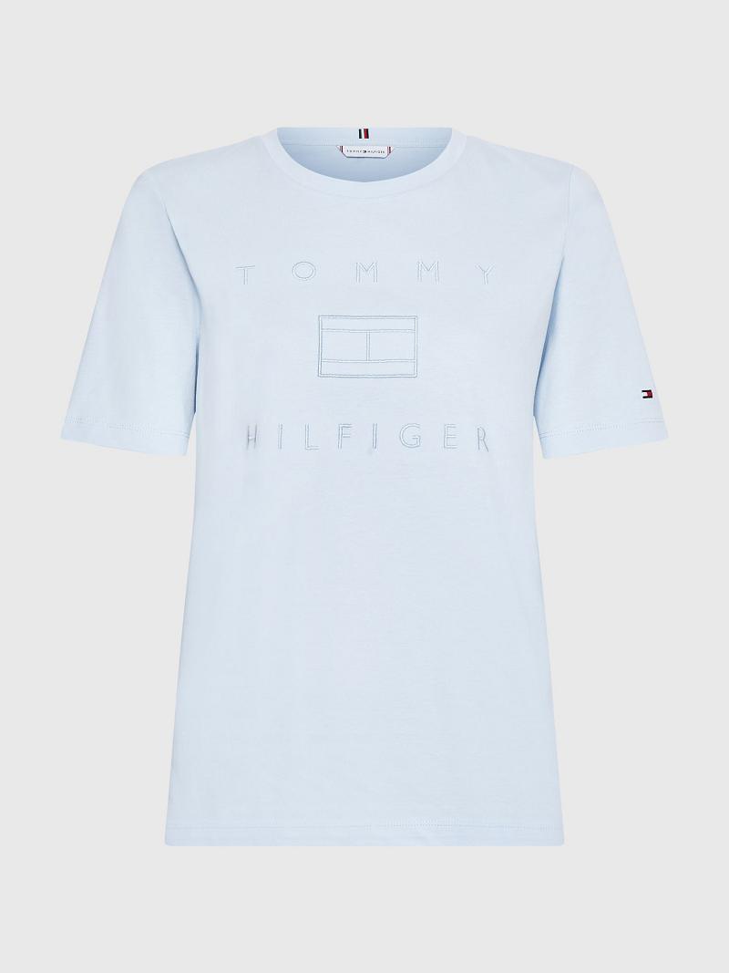 Camiseta Tommy Hilfiger Metallic Azules | MX_W21462