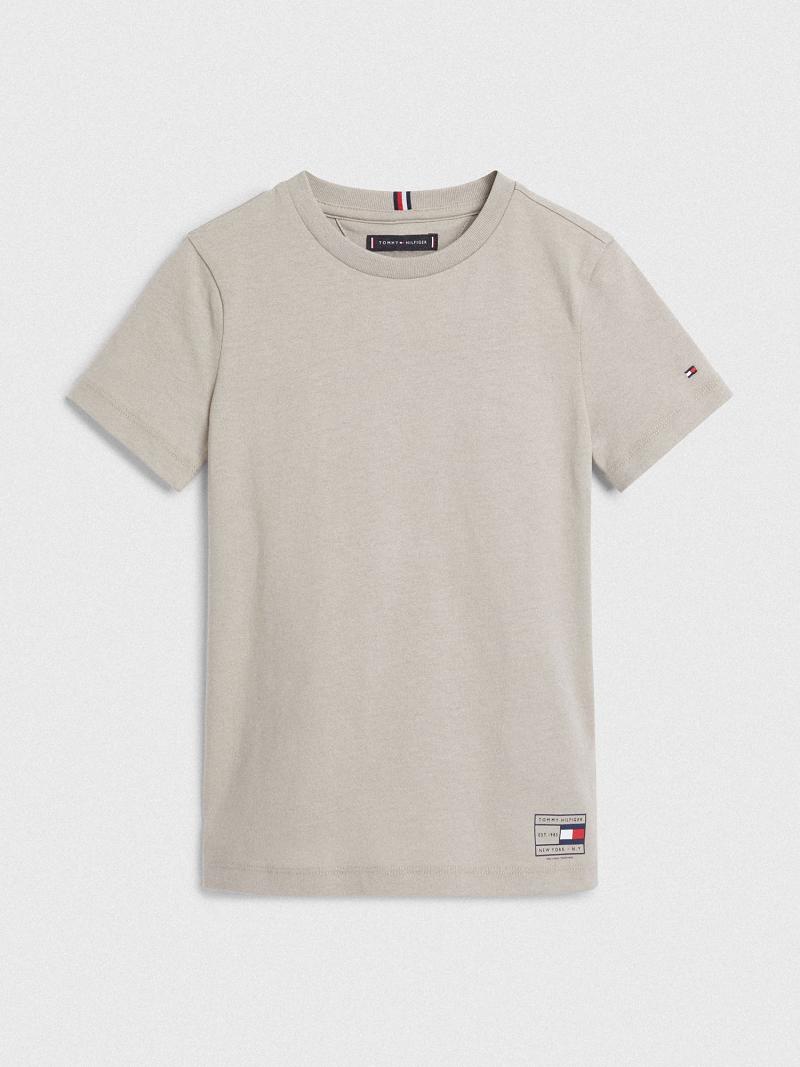 Camiseta Tommy Hilfiger Natural Dye Grises | MX_B2198