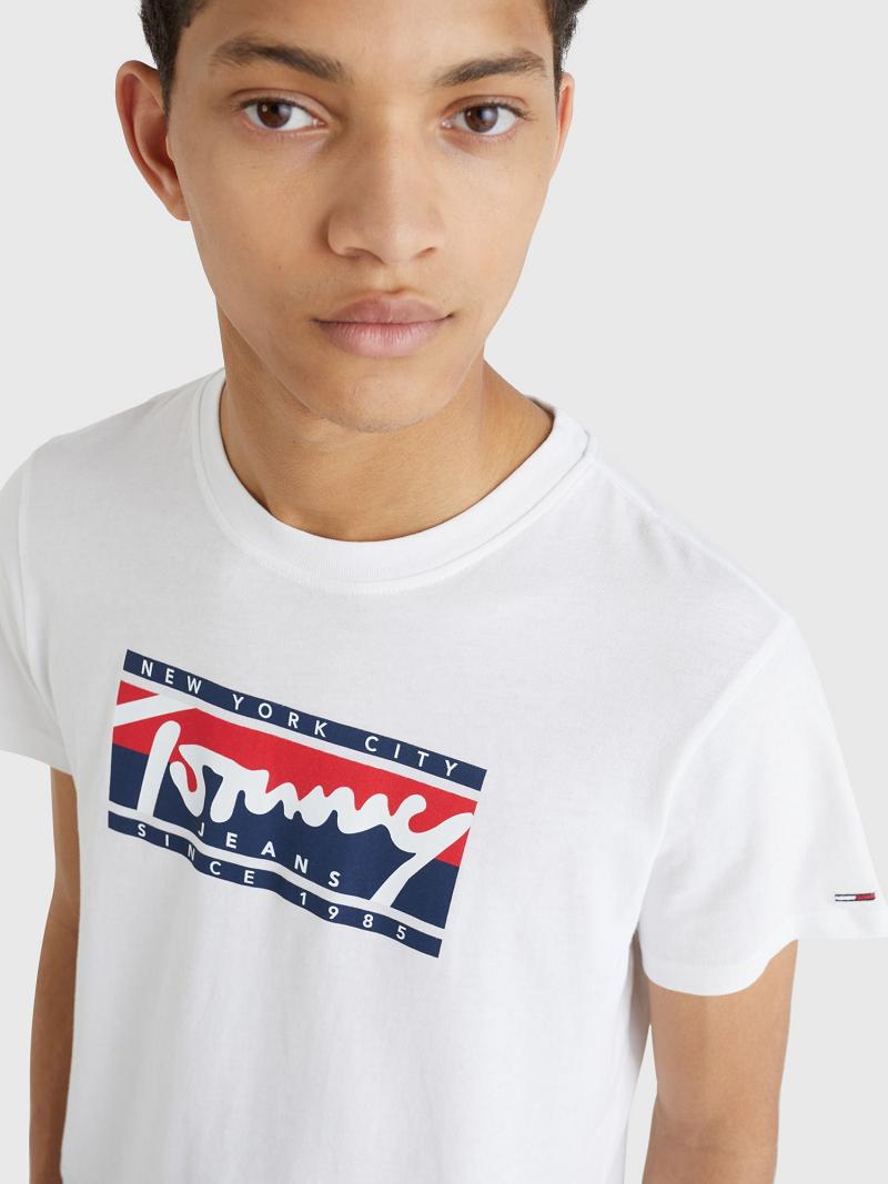 Camiseta Tommy Hilfiger Nyc logo Blancos | MX_M31056