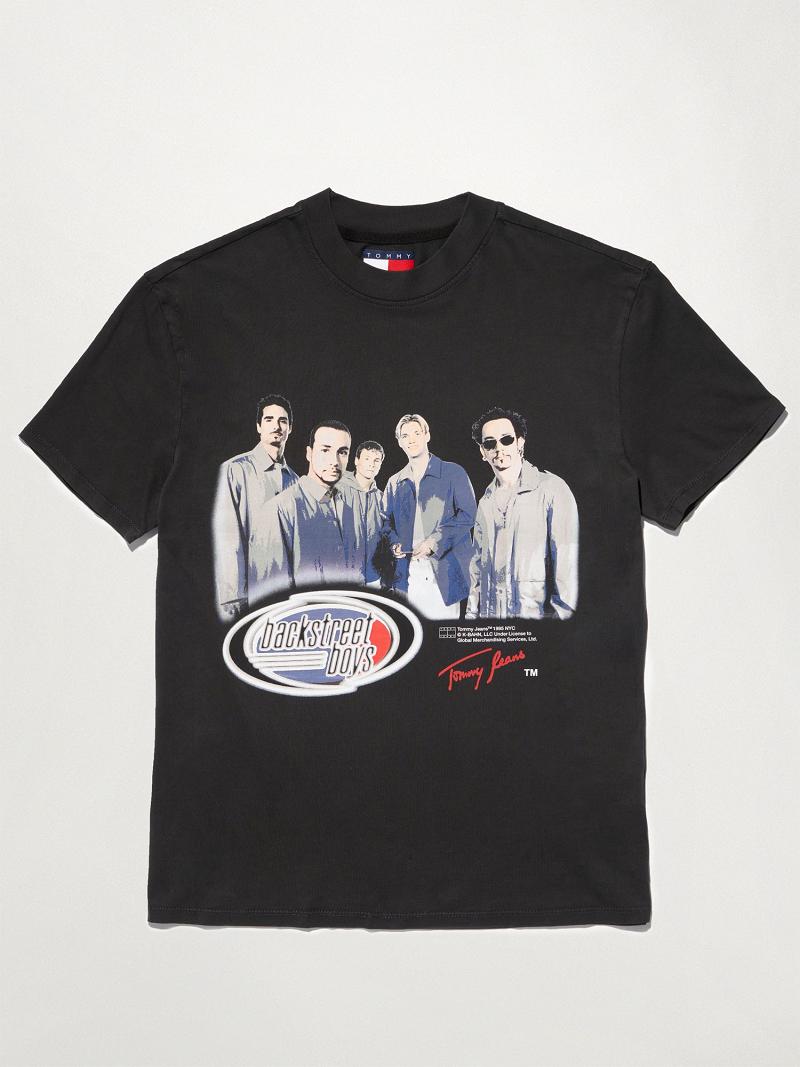 Camiseta Tommy Hilfiger Organic Algodon Backstreet Boys Negros | MX_W21464