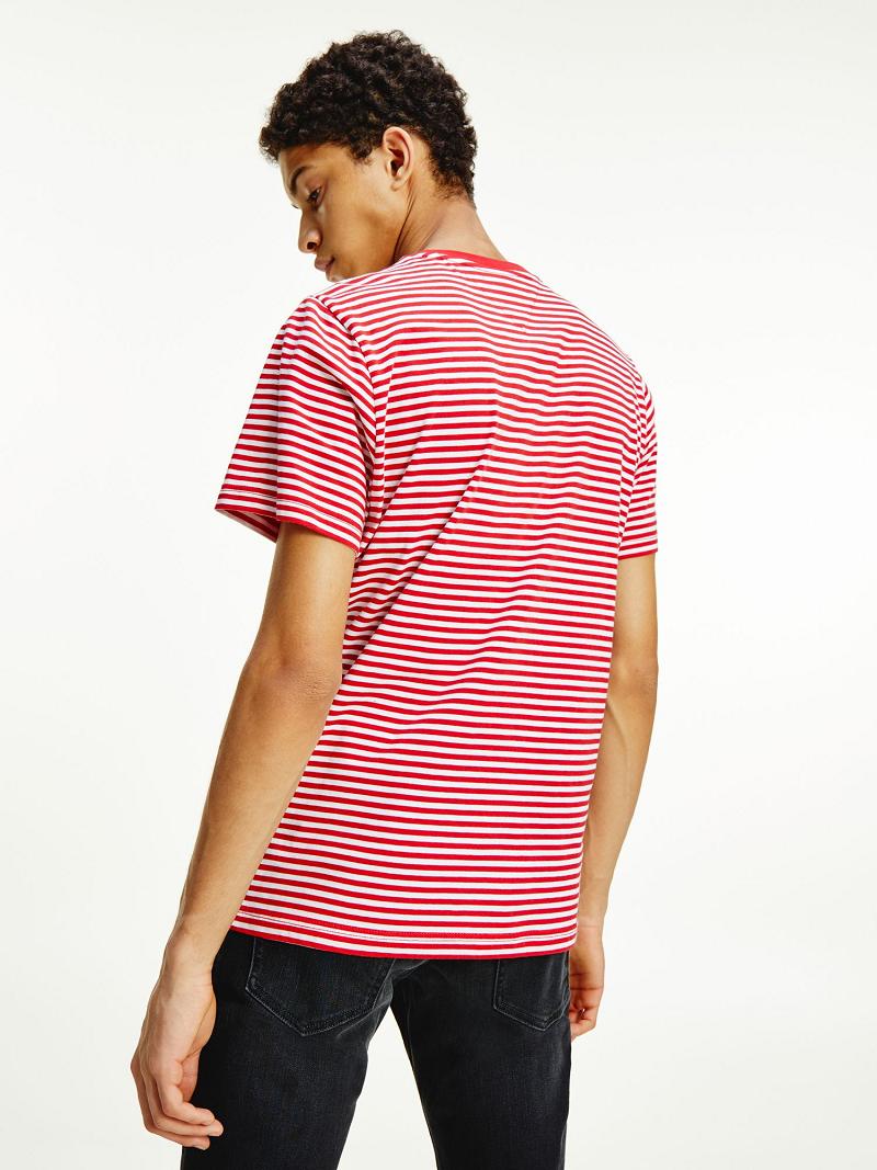 Camiseta Tommy Hilfiger Organic cotton classics stripe Rojos Blancos | MX_M31059