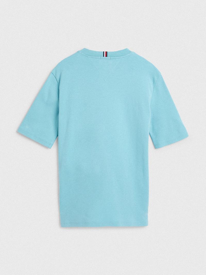 Camiseta Tommy Hilfiger Pocket Aqua | MX_B2201