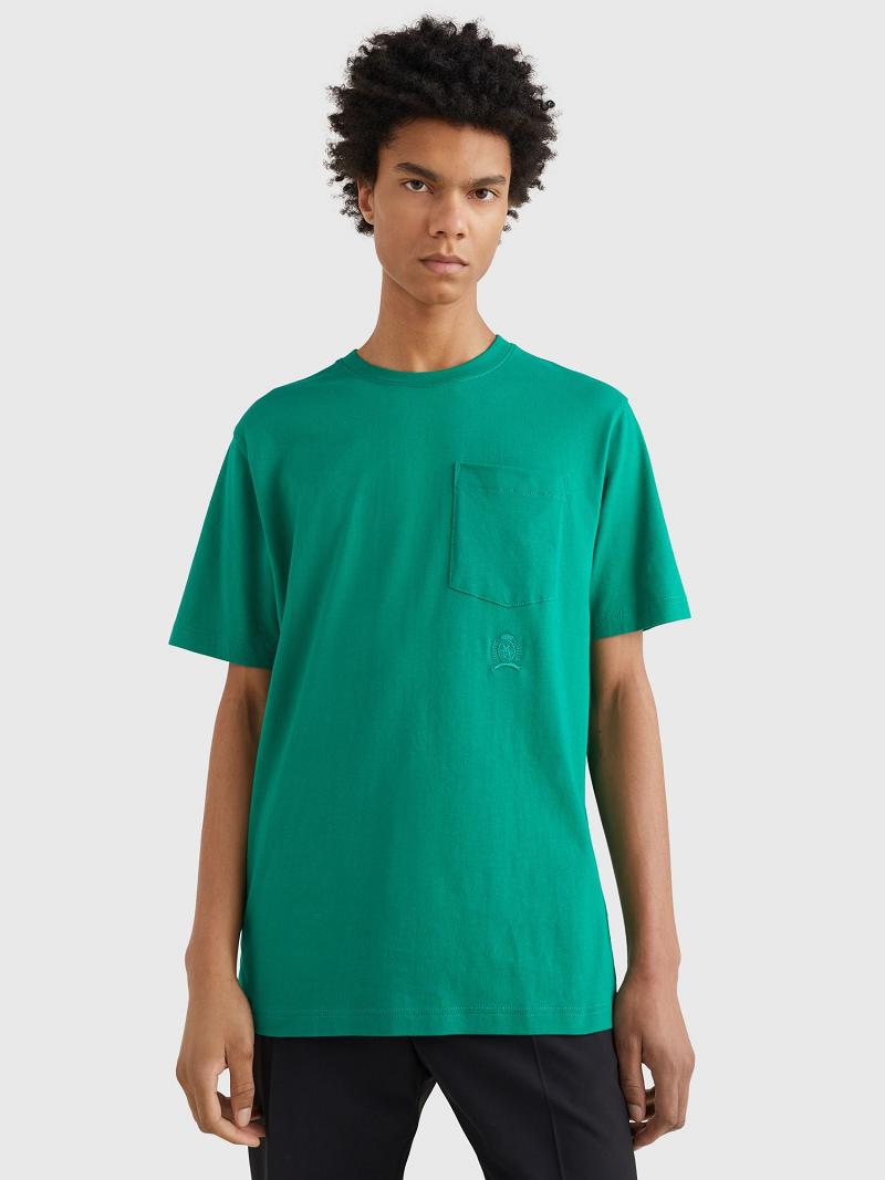 Camiseta Tommy Hilfiger Pocket Verdes | MX_M31065