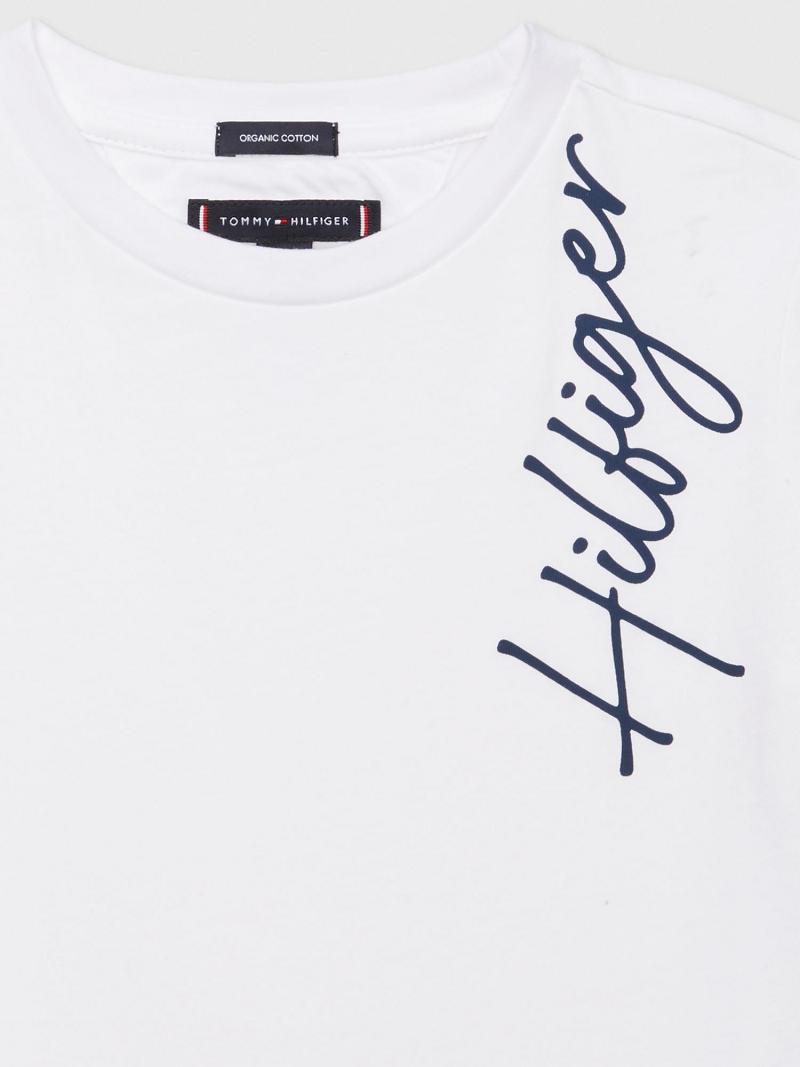 Camiseta Tommy Hilfiger Signature Blancos | MX_B2202