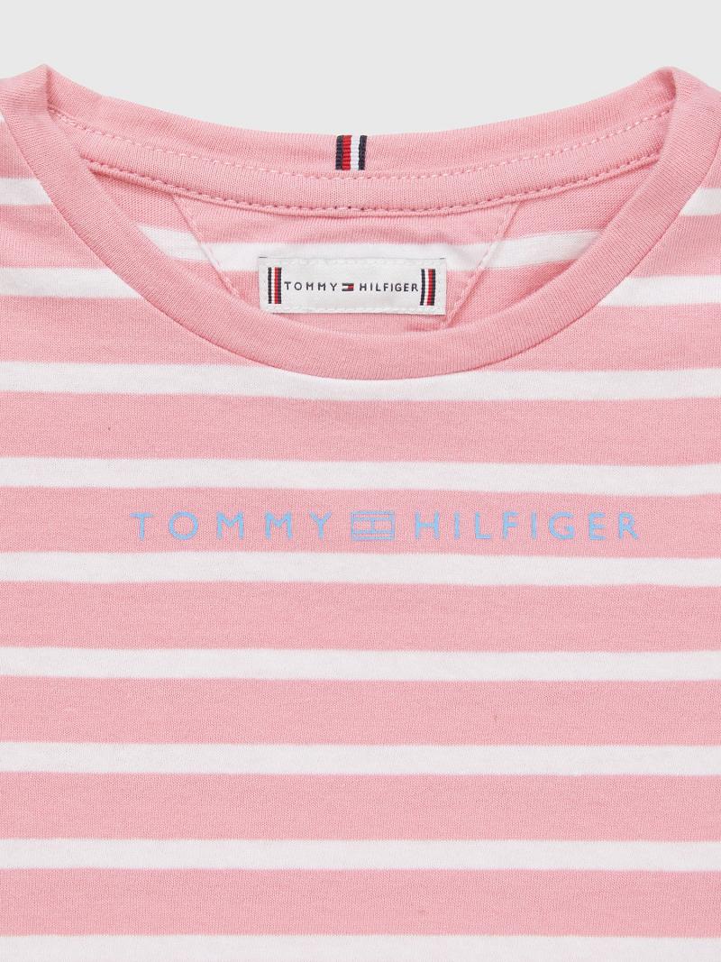 Camiseta Tommy Hilfiger Stripe Rosas | MX_G1264