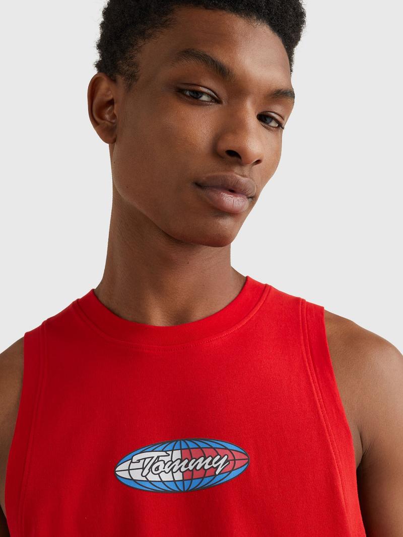 Camiseta Tommy Hilfiger Surf globe logo tank Rojos | MX_M31076