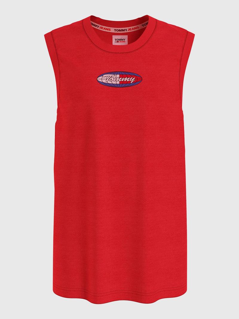 Camiseta Tommy Hilfiger Surf globe logo tank Rojos | MX_M31076