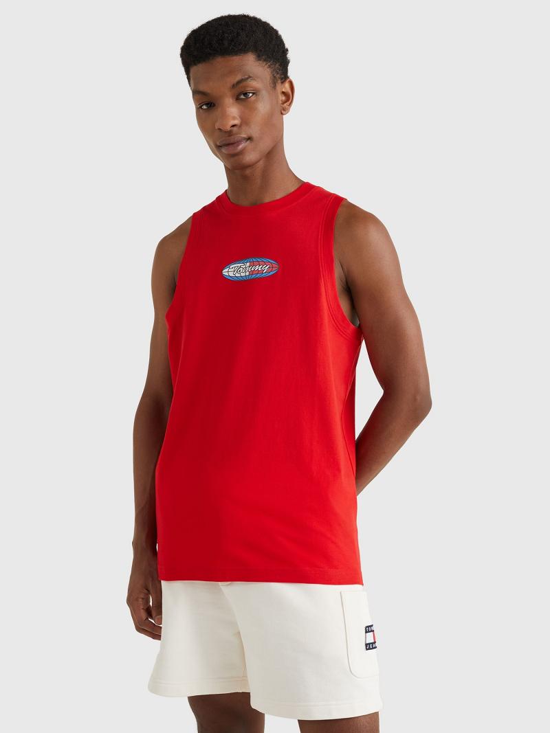 Camiseta Tommy Hilfiger Surf globe logo tank Rojos | MX_M31076