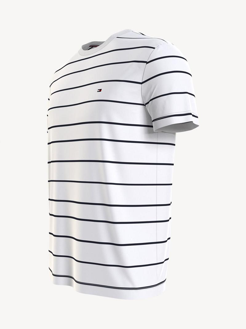 Camiseta Tommy Hilfiger Thin stripe Blancos | MX_M31080