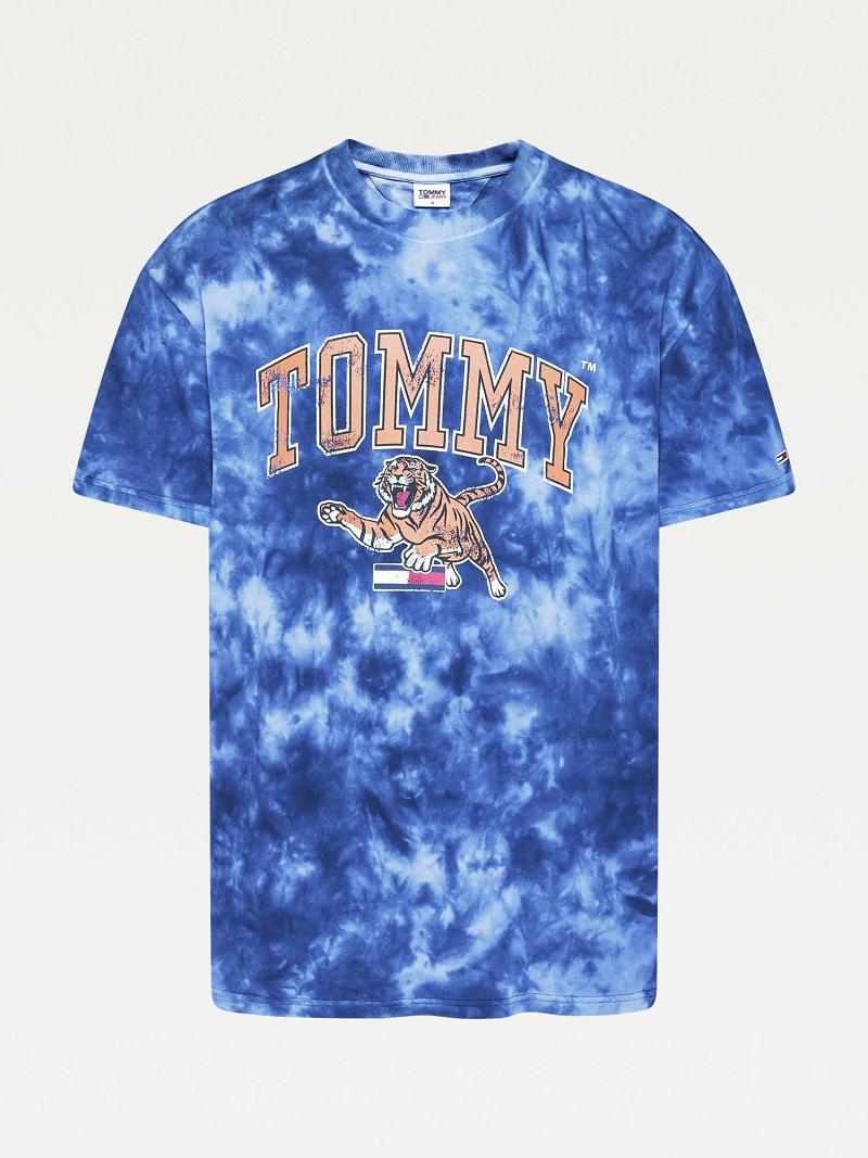 Camiseta Tommy Hilfiger Tie-dye tiger Azules | MX_M31084