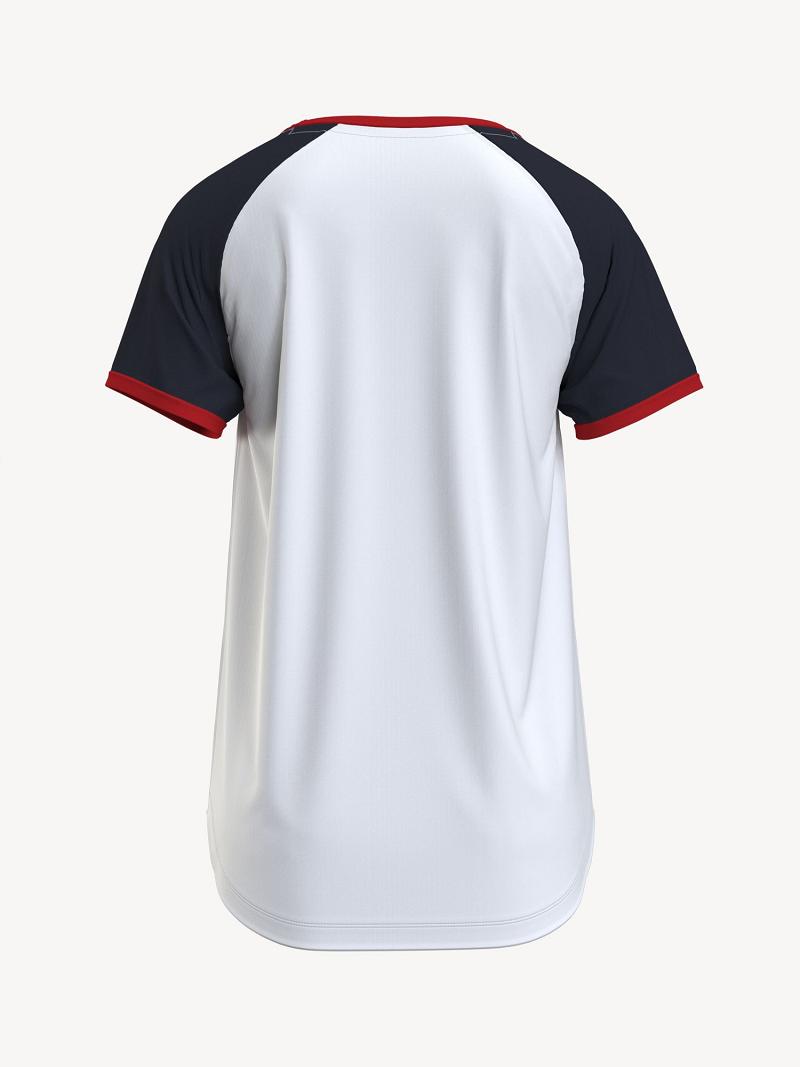 Camiseta Tommy Hilfiger Tommy Sequin Baseball Blancos Multicolor | MX_W21484