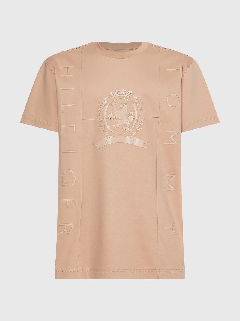 Camiseta Tommy Hilfiger Tonal flag crest Dorados | MX_M31087