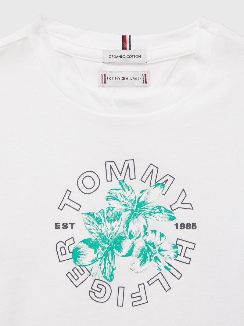 Camiseta Tommy Hilfiger Tropics Blancos | MX_G1272