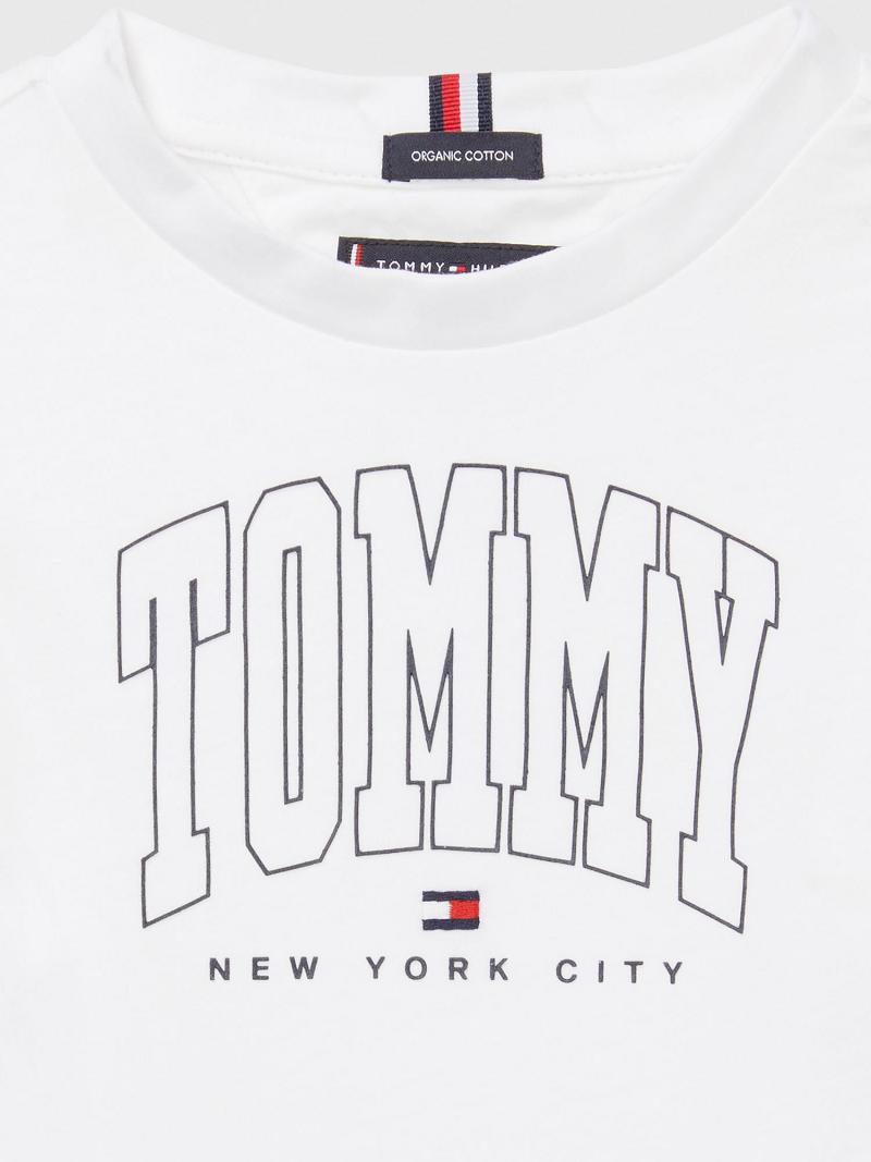 Camiseta Tommy Hilfiger Varsity Blancos | MX_G1275