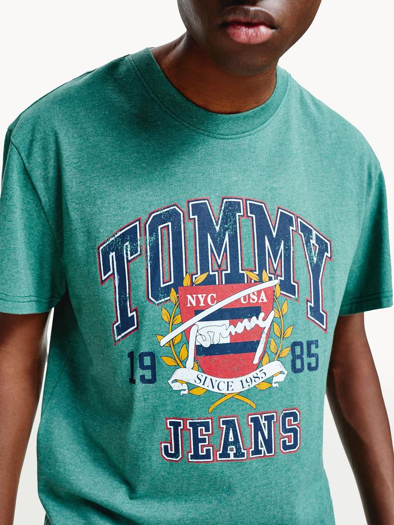 Camiseta Tommy Hilfiger Washed collegiate Verdes | MX_M31089