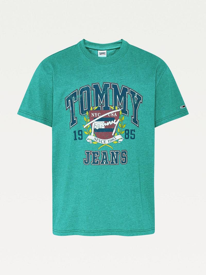 Camiseta Tommy Hilfiger Washed collegiate Verdes | MX_M31089