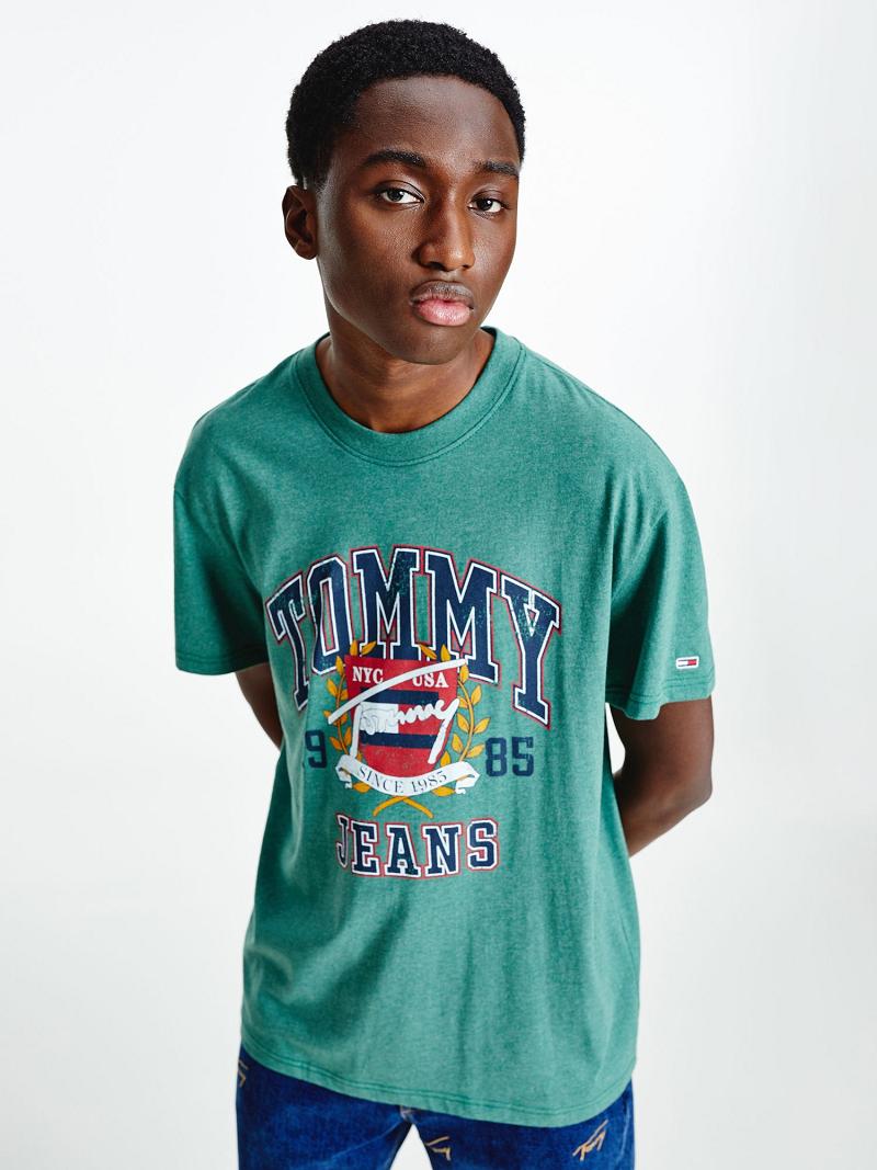 Camiseta Tommy Hilfiger Washed collegiate Verdes | MX_M31089