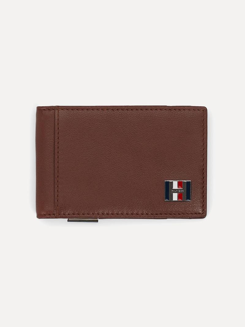 Carteras Tommy Hilfiger H Cuero and Money Clip Marrom | MX_M31812