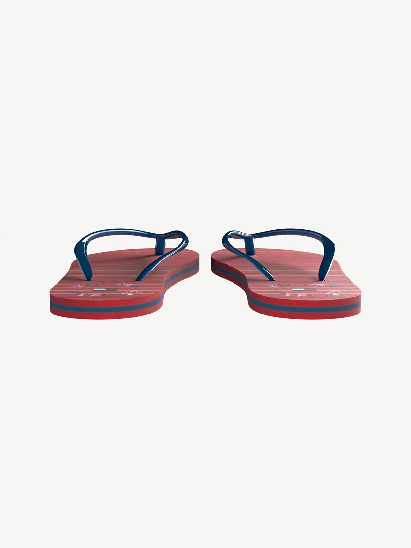 Chanclas Tommy Hilfiger Big Stripe Rojos | MX_G1296