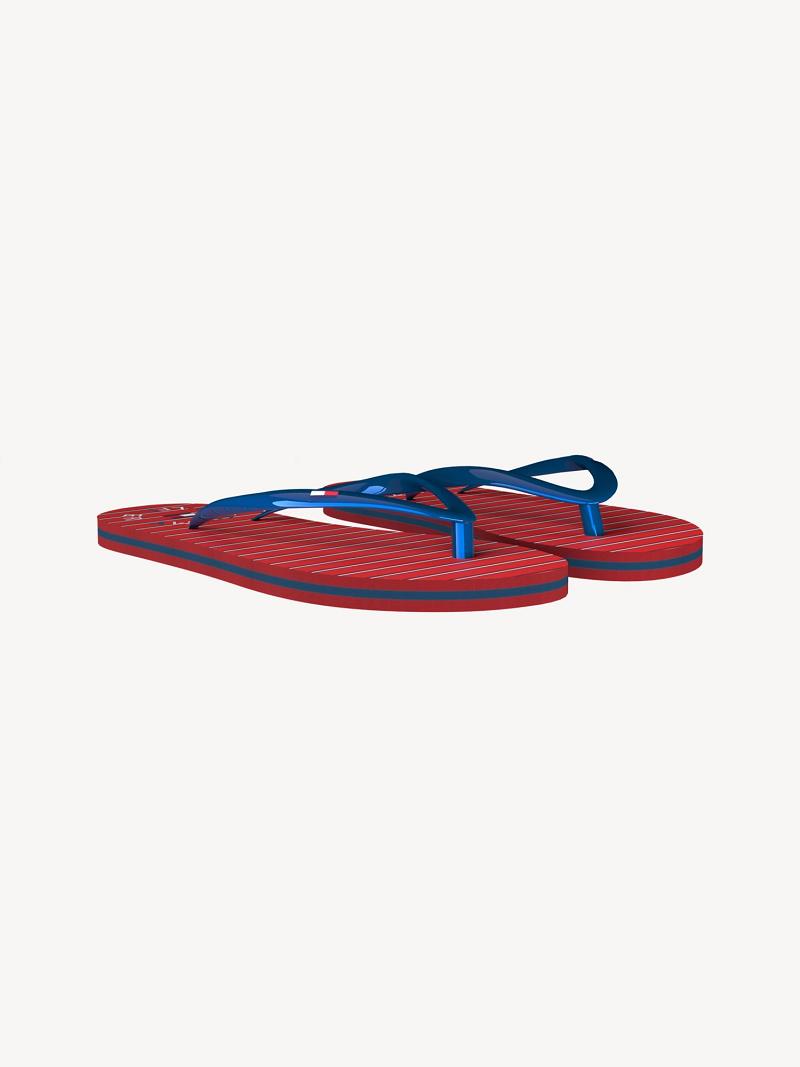 Chanclas Tommy Hilfiger Big Stripe Rojos | MX_G1296