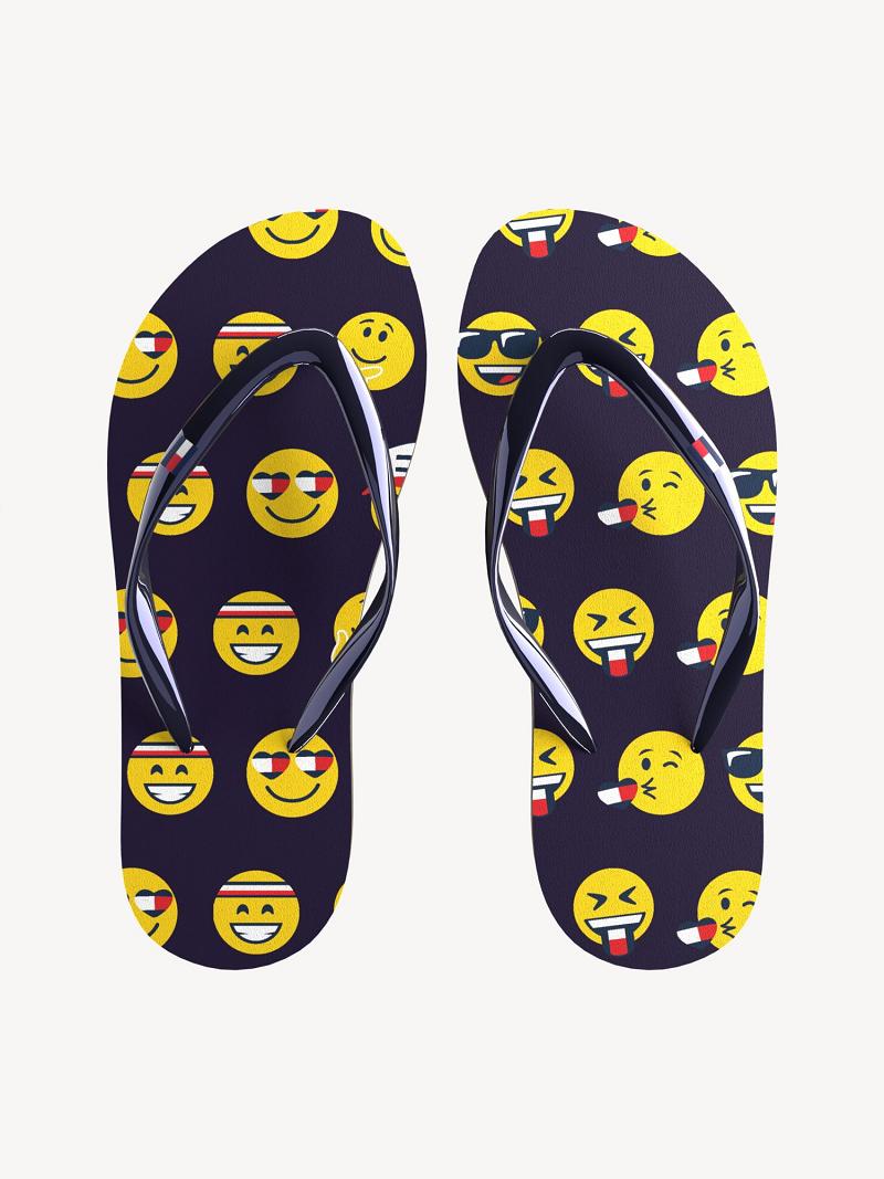 Chanclas Tommy Hilfiger Emoji Azul Marino | MX_G1297