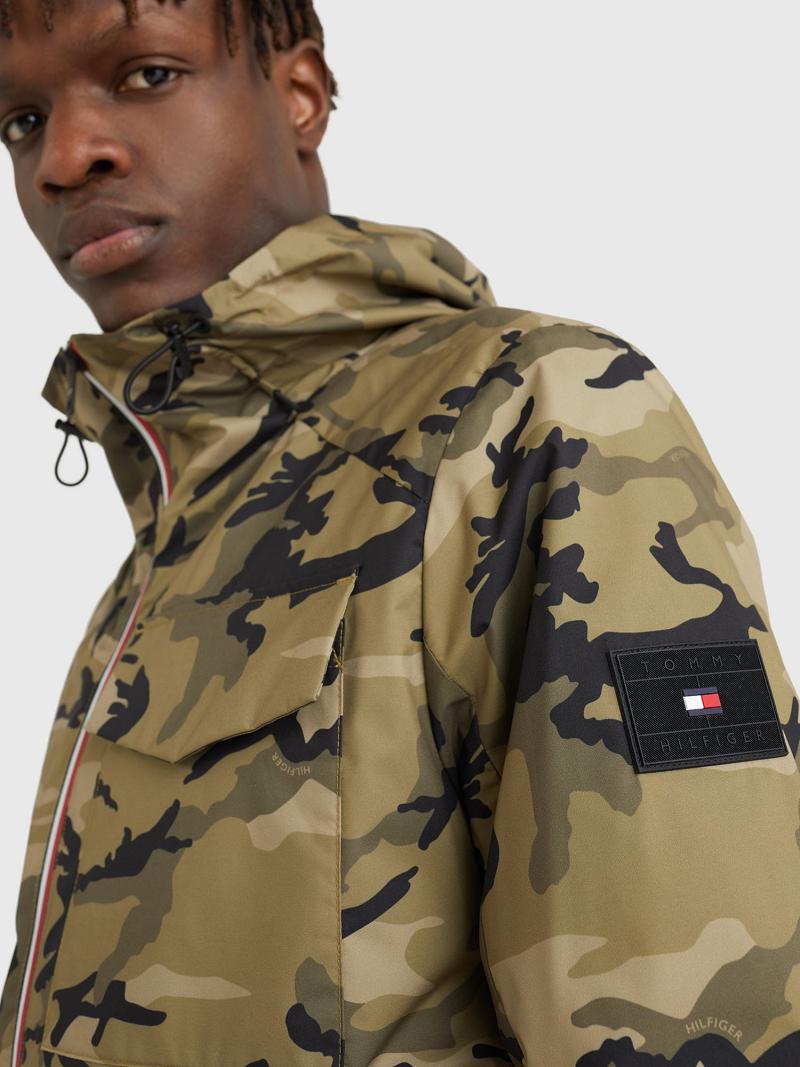 Chaquetas Tommy Hilfiger Camo hooded Verdes Camuflados | MX_M31394