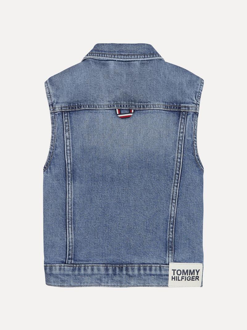 Chaquetas Tommy Hilfiger Denim Vest Azules | MX_G1111