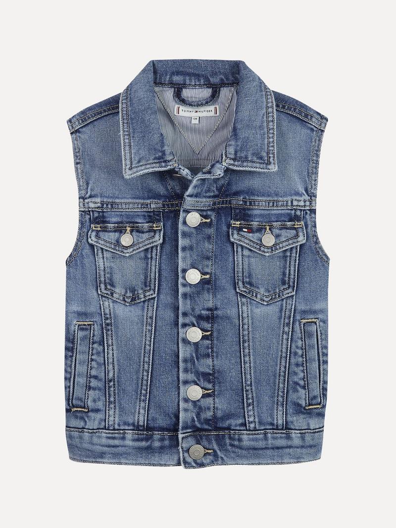 Chaquetas Tommy Hilfiger Denim Vest Azules | MX_G1111