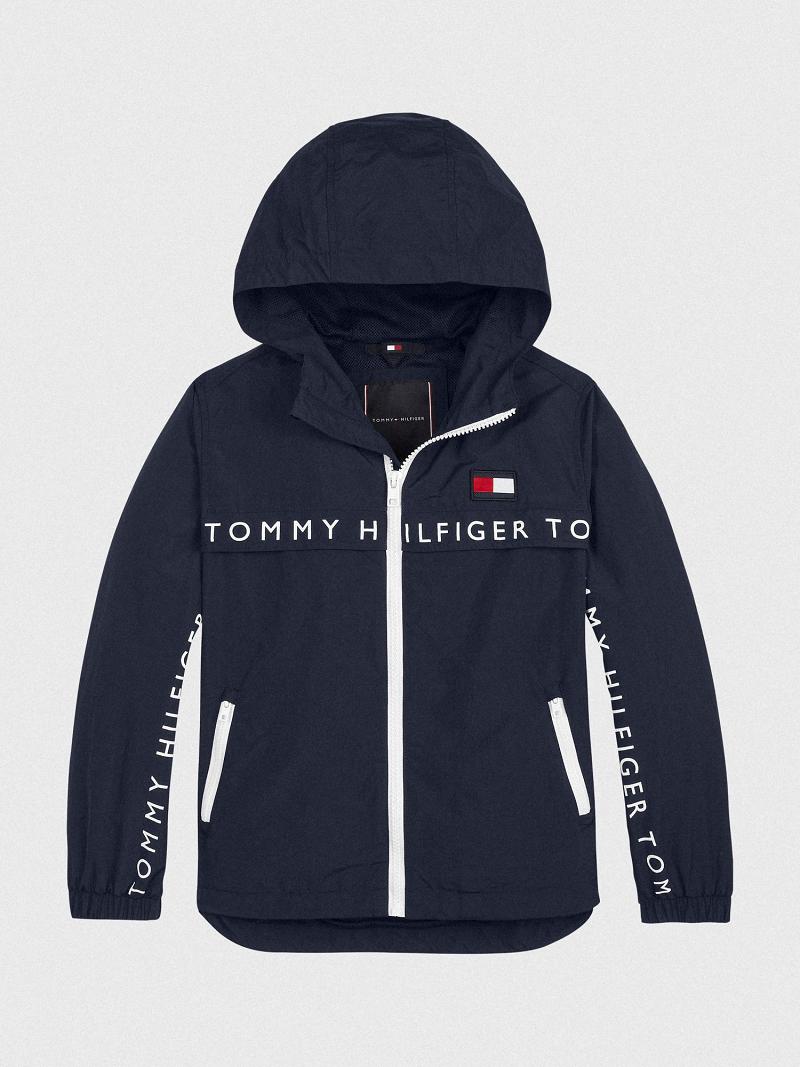 Chaquetas Tommy Hilfiger Flag Windbreaker Azul Marino | MX_G1112