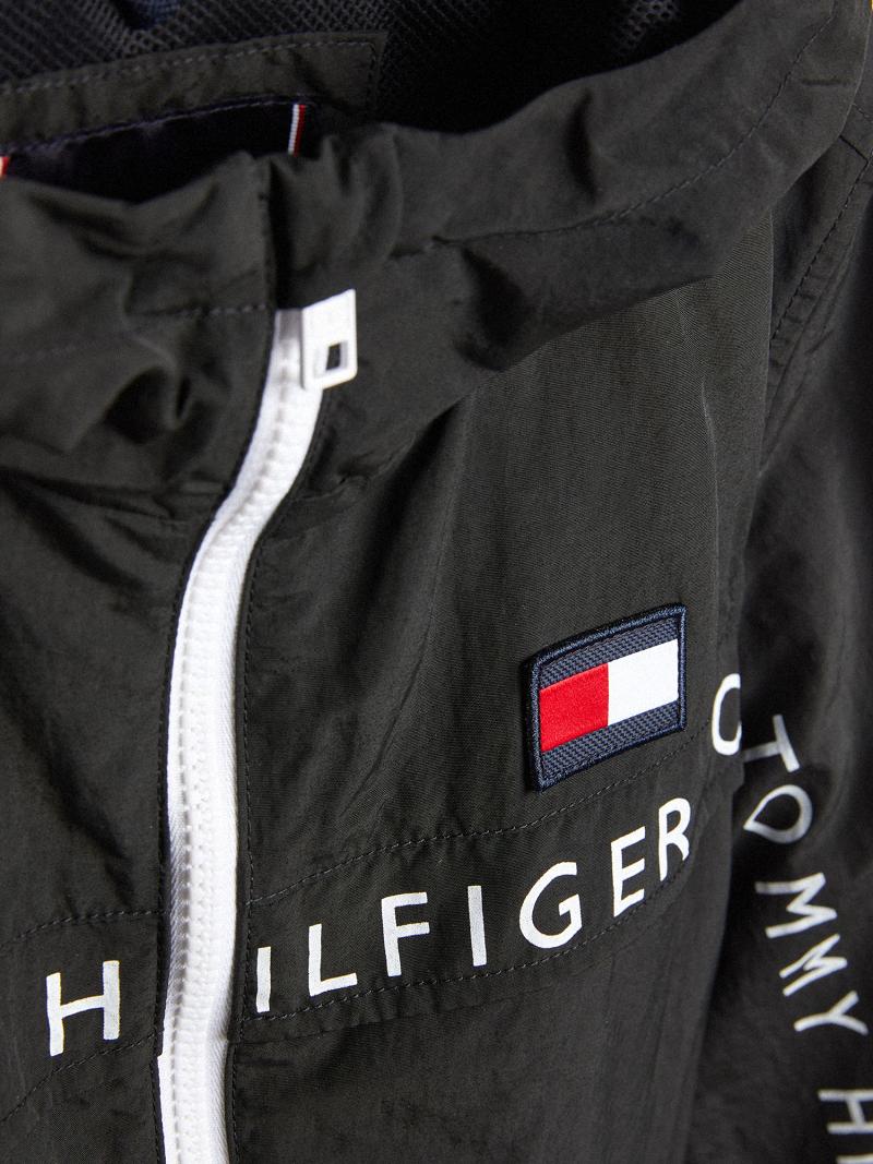 Chaquetas Tommy Hilfiger Logo Windbreaker Negros | MX_B2041