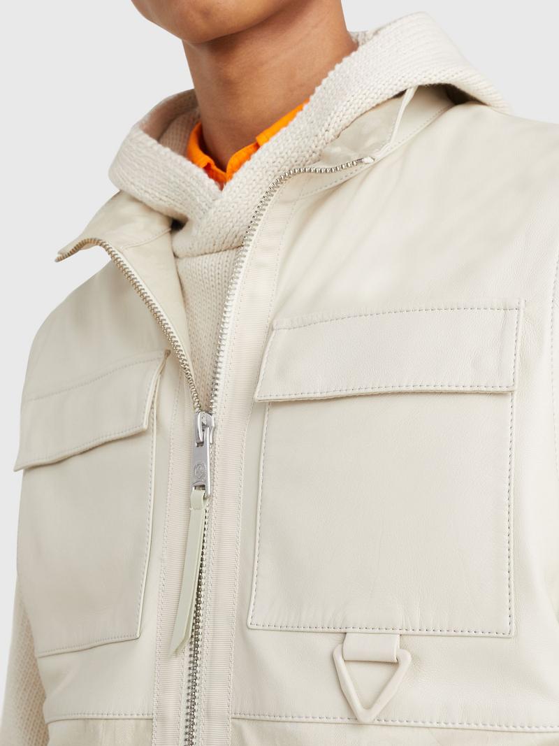 Chaquetas Tommy Hilfiger Mixed media sailing vest Beige | MX_M31409