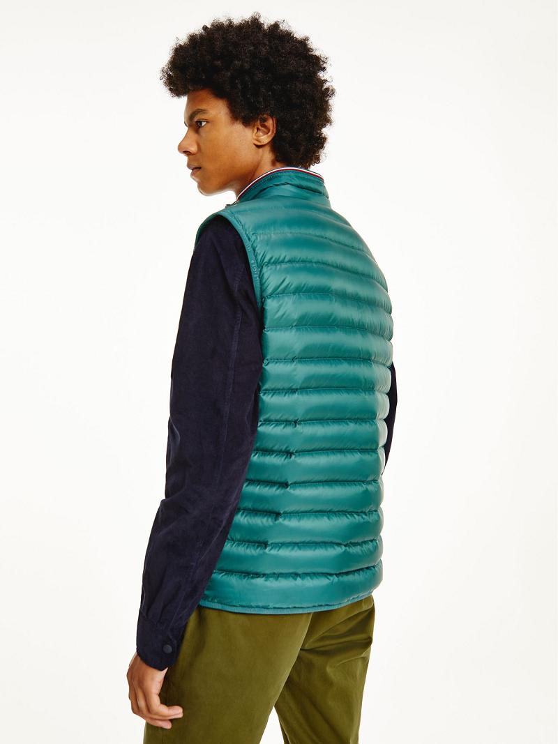 Chaquetas Tommy Hilfiger Recycled packable vest Verdes | MX_M31417