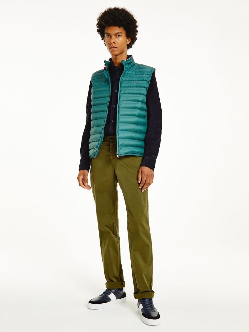 Chaquetas Tommy Hilfiger Recycled packable vest Verdes | MX_M31417