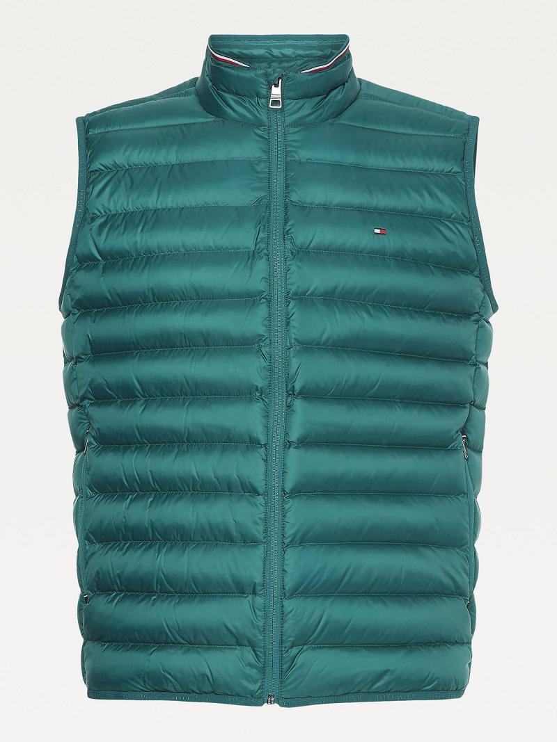 Chaquetas Tommy Hilfiger Recycled packable vest Verdes | MX_M31417