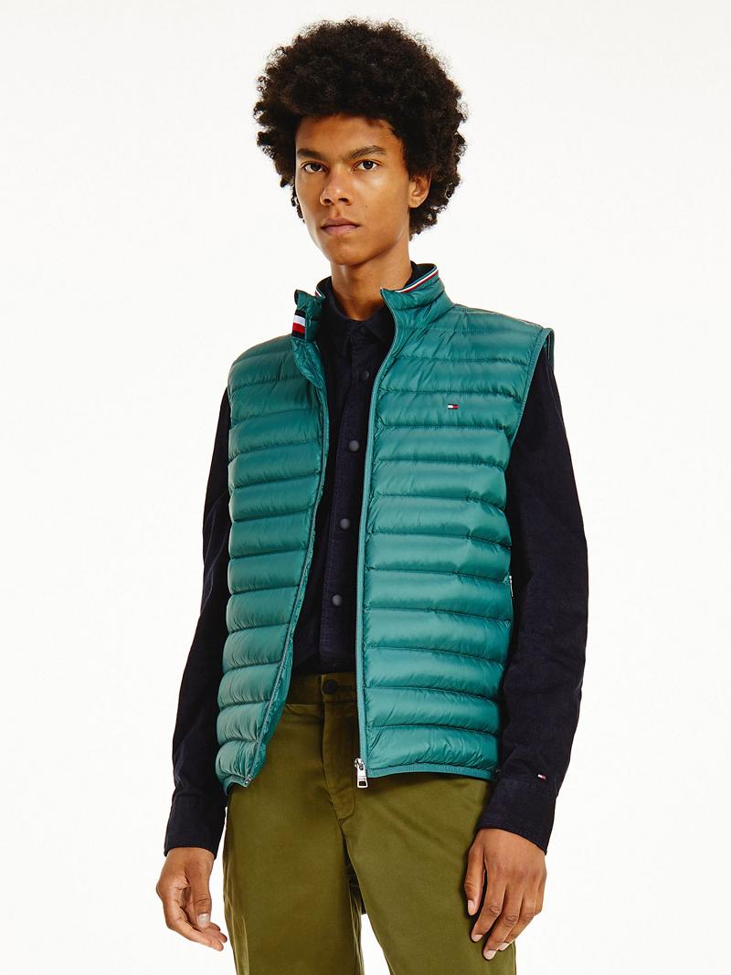 Chaquetas Tommy Hilfiger Recycled packable vest Verdes | MX_M31417