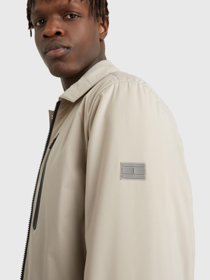 Chaquetas Tommy Hilfiger Solid zip tech Beige | MX_M31423