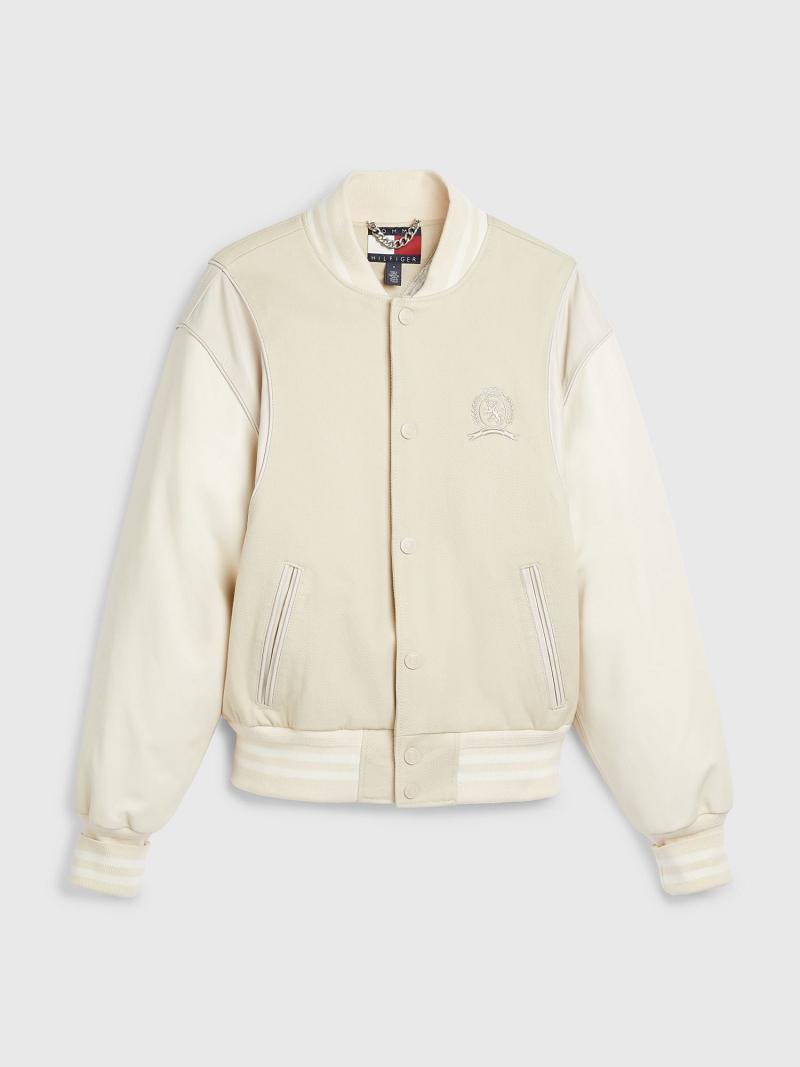 Chaquetas Tommy Hilfiger Tonal varsity Beige | MX_M31428