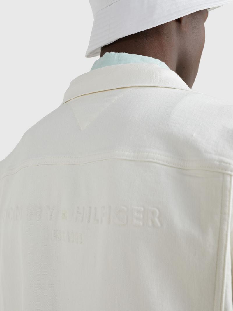 Chaquetas Tommy Hilfiger White denim trucker Blancos | MX_M31431