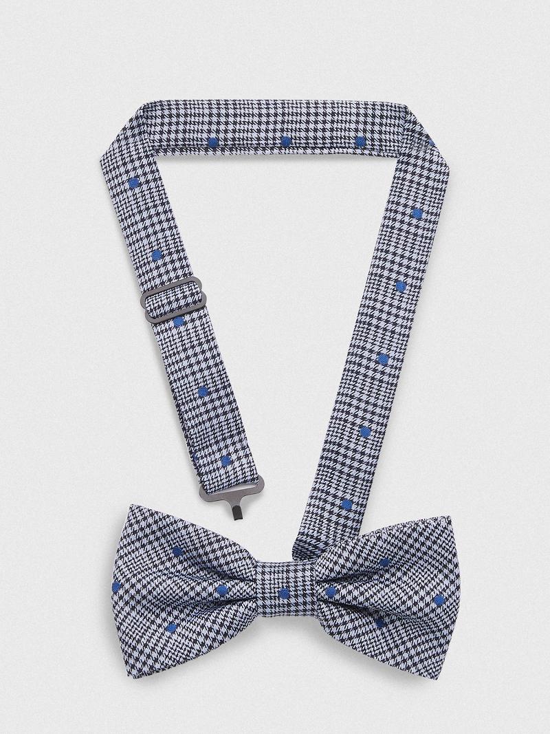 Corbatas Tommy Hilfiger Silk Dot Houndstooth Bow Azul Marino Azules | MX_M31806