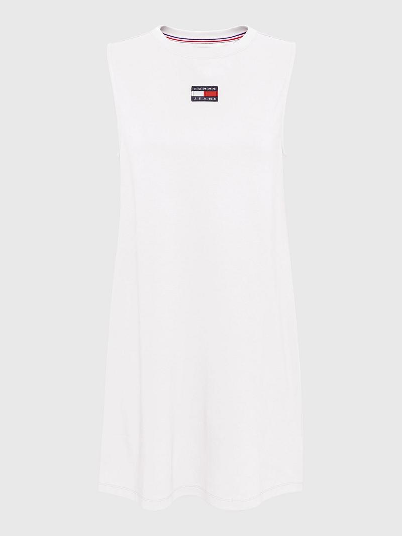 Dresses Tommy Hilfiger Badge Logo Tank Blancos | MX_W21043