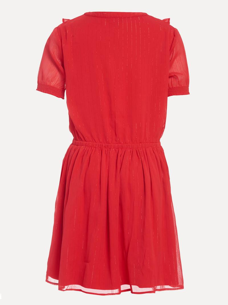 Dresses Tommy Hilfiger Big Ruffle Rojos | MX_G1045