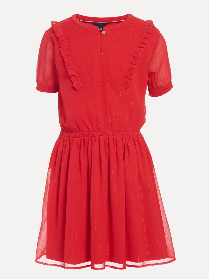 Dresses Tommy Hilfiger Big Ruffle Rojos | MX_G1045