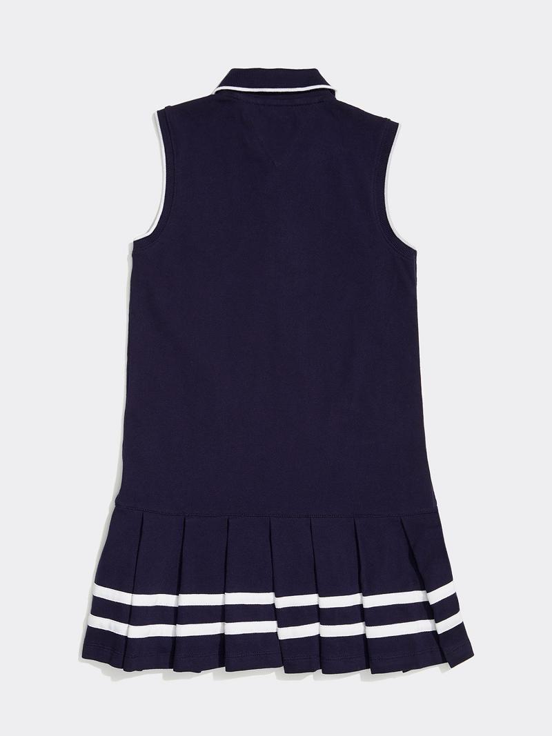 Dresses Tommy Hilfiger Big Sin Manga Pleated Grises | MX_G1049