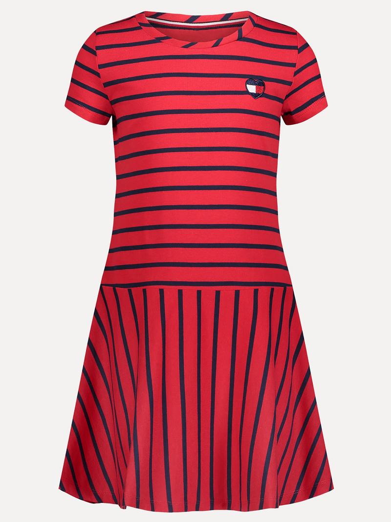 Dresses Tommy Hilfiger Big Stripe Drop Cintura Rojos | MX_G1051