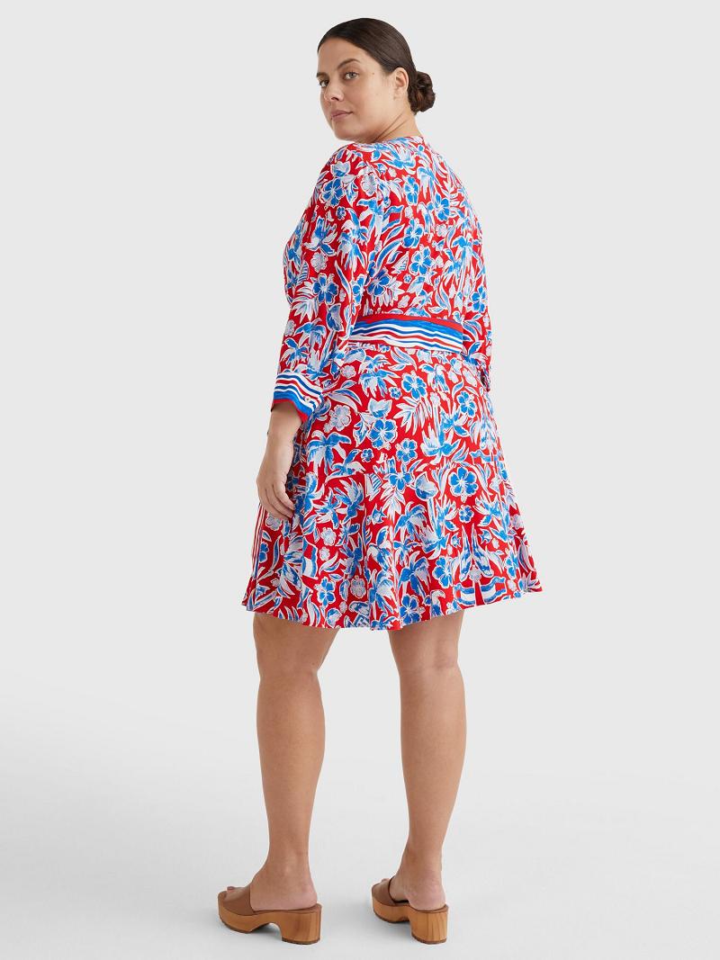 Dresses Tommy Hilfiger Curve Floral Wrap Multicolor | MX_W21054