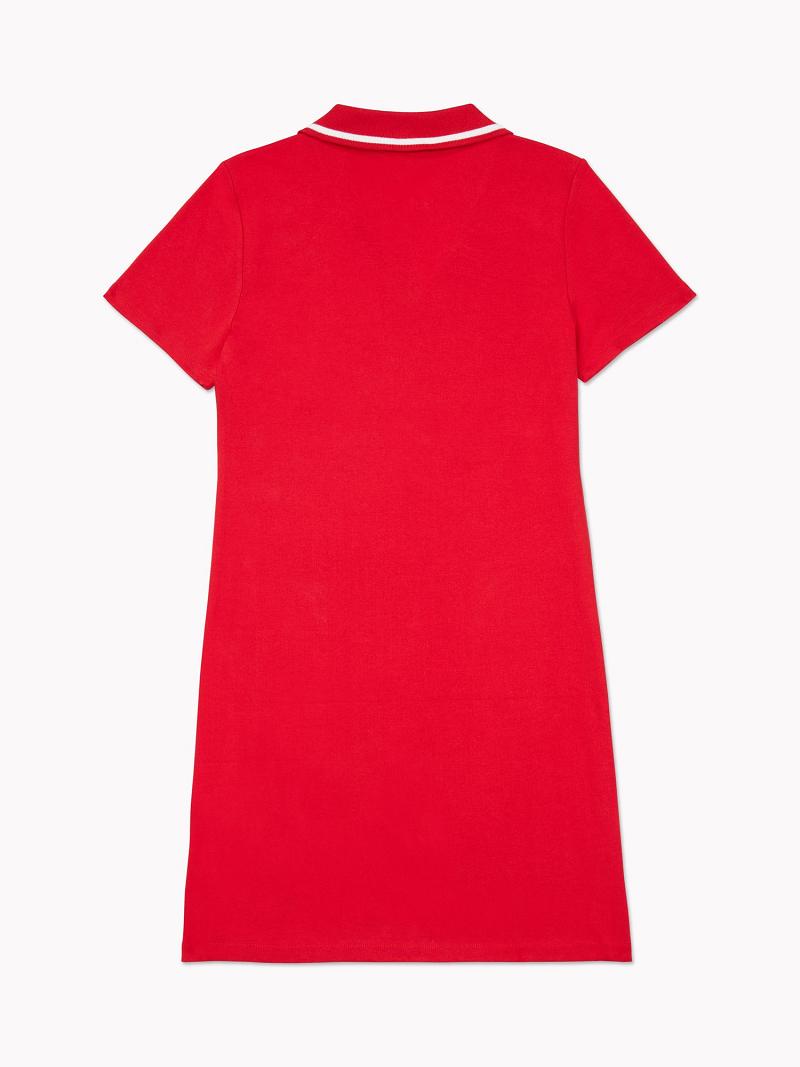 Dresses Tommy Hilfiger Curve Solid Polo Rojos | MX_W21055